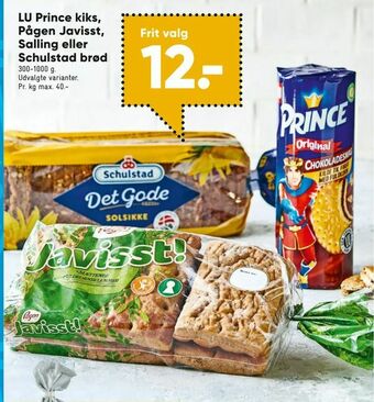 Bilka LU Prince kiks, Pågen Javisst, Salling eller Schulstad brød tilbud