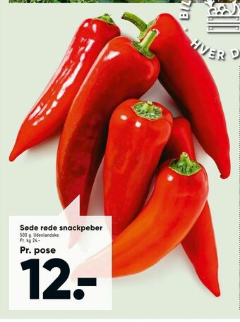 Bilka Søde røde snackpeber tilbud