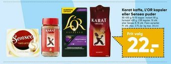 Bilka Karat kaffe, L'OR kapsler eller Senseo puder tilbud