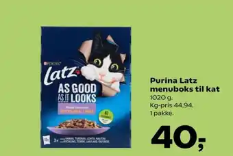 Coop.dk Purina Latz menuboks til kat tilbud