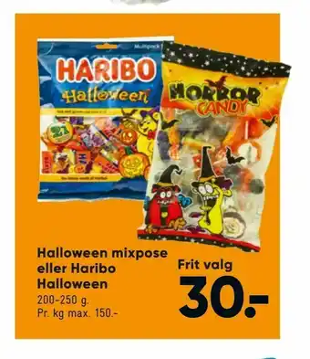 Bilka Halloween mixpose eller Haribo Halloween tilbud