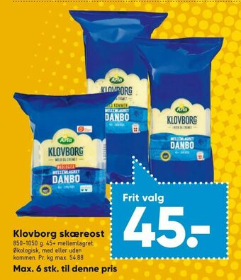 Bilka Klovborg skæreost tilbud