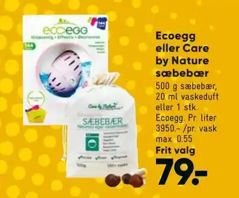 Bilka Ecoegg eller Care by Nature sæbebær tilbud