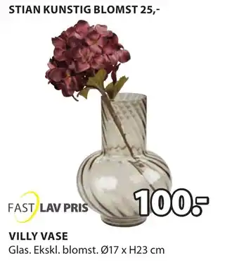 JYSK VILLY VASE tilbud