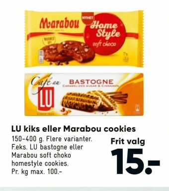 Bilka LU kiks eller Marabou cookies tilbud