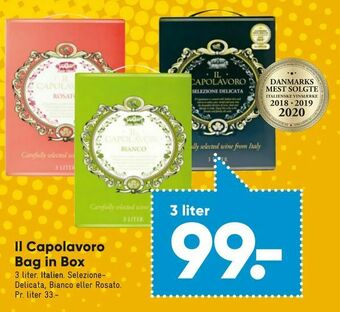 Bilka Il Capolavoro Bag in Box tilbud