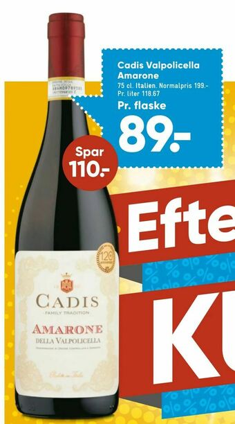 Bilka Cadis Valpolicella Amarone tilbud