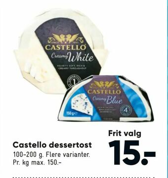 Bilka Castello dessertost tilbud