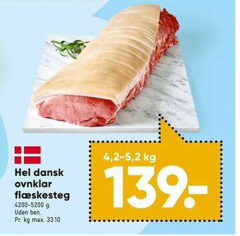 Bilka Hel dansk ovnklar flæskesteg tilbud