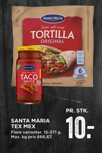 MENY Santa maria tex mex tilbud