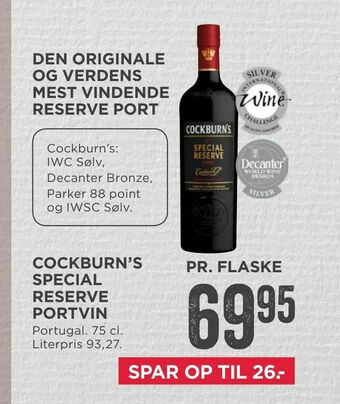 MENY Cockburn's special reserve portvin tilbud