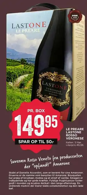 MENY Le preare lastone rosso veronese tilbud