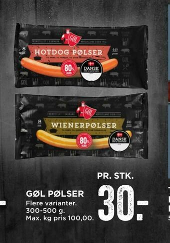 MENY Gøl pølser tilbud