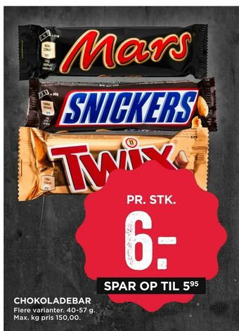 MENY Chokoladebar tilbud