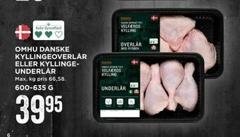 MENY Omhu danske kyllingeoverlår eller kyllingeunderlår tilbud