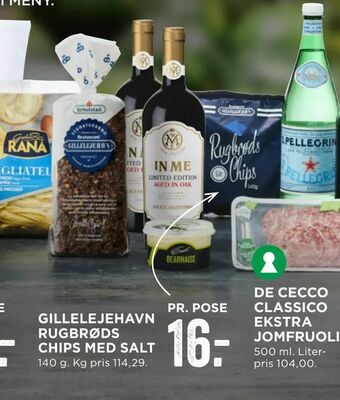 MENY Gillelejehavn rugbrøds chips med salt tilbud