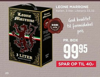 MENY Leone marrone tilbud