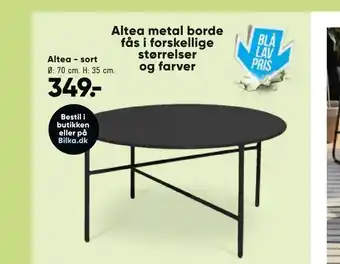 Bilka Altea metal borde tilbud