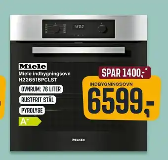Skousen Miele indbygningsovn H22651BPCLST tilbud