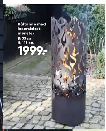 Bilka Båltønde med laserskåret mønster tilbud