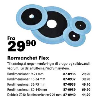 Biltema Rørmanchet Flex tilbud