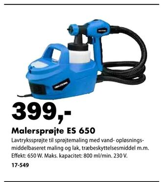 Biltema Malersprøjte ES 650 tilbud