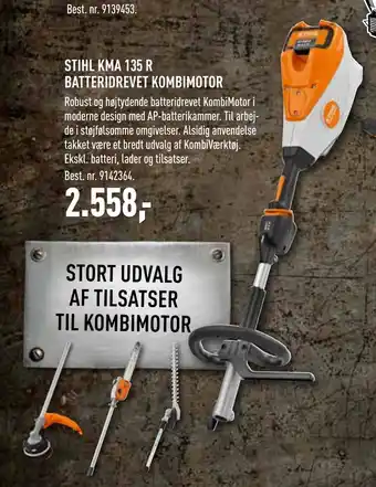 Johannes Fog STIHL KMA 135 R BATTERIDREVET KOMBIMOTOR tilbud