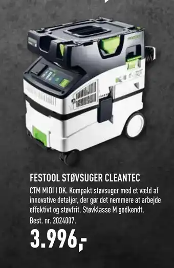 Johannes Fog FESTOOL STØVSUGER CLEANTEC tilbud