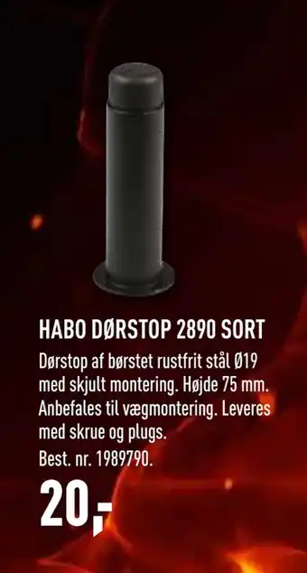 Johannes Fog HABO DØRSTOP 2890 SORT tilbud