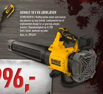 Johannes Fog DEWALT 18 V XR LØVBLÆSER tilbud