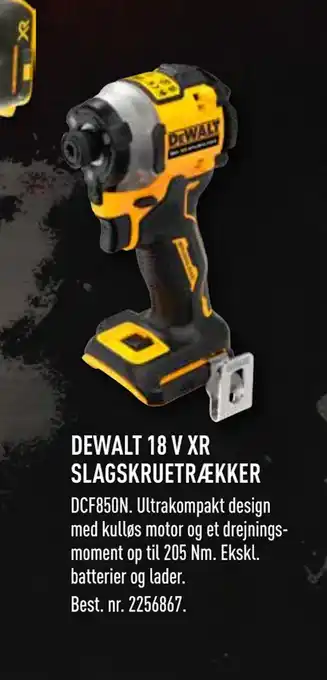 Johannes Fog DEWALT 18 V XR SLAGSKRUETRÆKKER tilbud