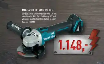 Johannes Fog MAKITA 18 V LXT VINKELSLIBER tilbud