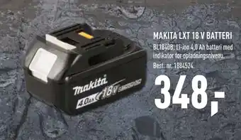 Johannes Fog MAKITA LXT 18 V BATTERI tilbud