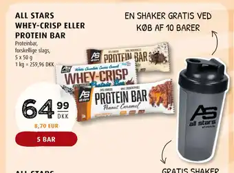 Scandinavian Park ALL STARS WHEY-CRISP ELLER PROTEIN BAR tilbud