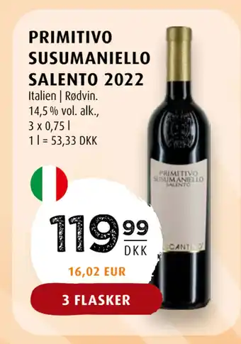 Scandinavian Park PRIMITIVO SUSUMANIELLO SALENTO 2022 tilbud