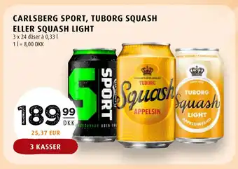 Scandinavian Park CARLSBERG SPORT, TUBORG SQUASH ELLER SQUASH LIGHT tilbud