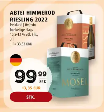 Scandinavian Park ABTEI HIMMEROD RIESLING 2022 tilbud