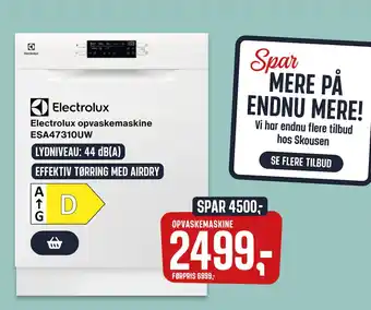 Skousen Electrolux opvaskemaskine tilbud