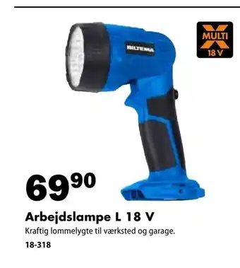 Biltema Arbejdslampe L 18 V tilbud
