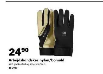 Arbejdshandsker nylon/bomuld