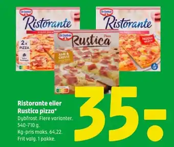 Coop 365 Ristorante eller Rustica pizza* tilbud