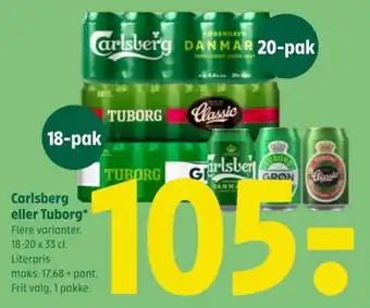 Coop 365 Carlsberg eller Tuborg* tilbud
