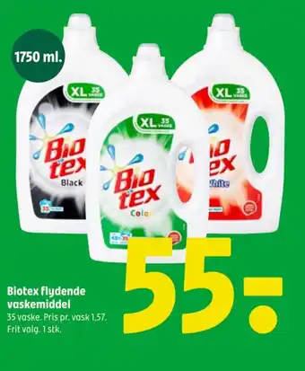 Coop 365 Biotex flydende vaskemiddel tilbud