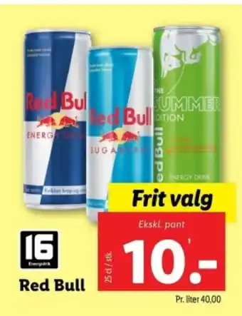 Lidl Red Bull tilbud