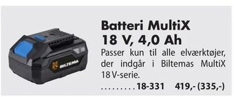 Batteri MultiX 18 V, 4,0 Ah
