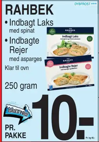 RAHBEK Indbagt Laks, Indbagte Rejer