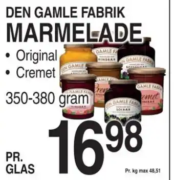 ABC Lavpris DEN GAMLE FABRIK MARMELADE tilbud