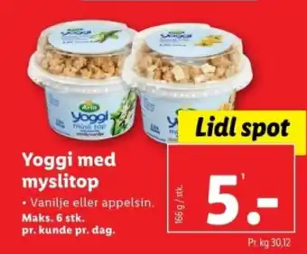 Lidl Yoggi med myslitop tilbud