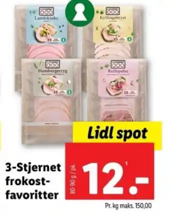 Lidl 3-Stjernet frokost- favoritter tilbud