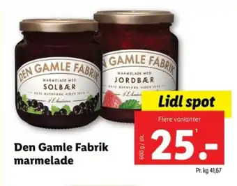 Lidl Den Gamle Fabrik marmelade tilbud